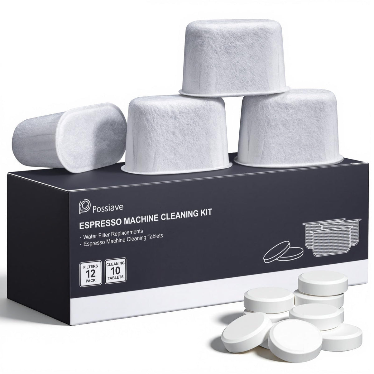 Pos­siave Breville cleaning tablets ready for quick maintenance cycle