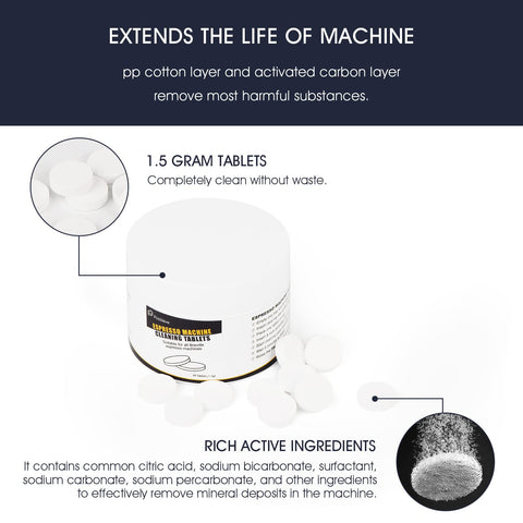 Pos­siave Breville espresso machine close-up highlights cleaning components.