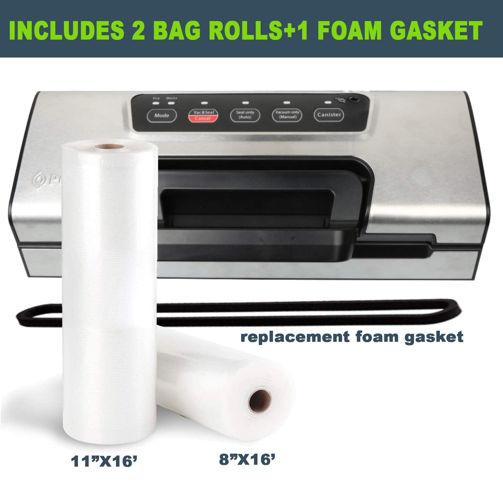 Potane Precision Vacuum Machine with five-year warranty badge.