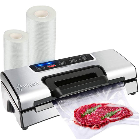 Potane Precision Vacuum Machine front view showing compact kitchen design.