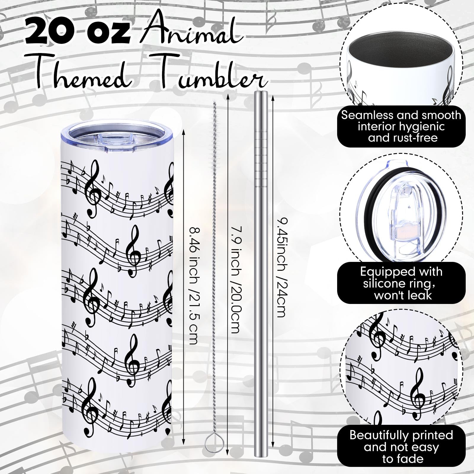 Potchen 20oz tumbler keeps drinks at the right temperature for hours