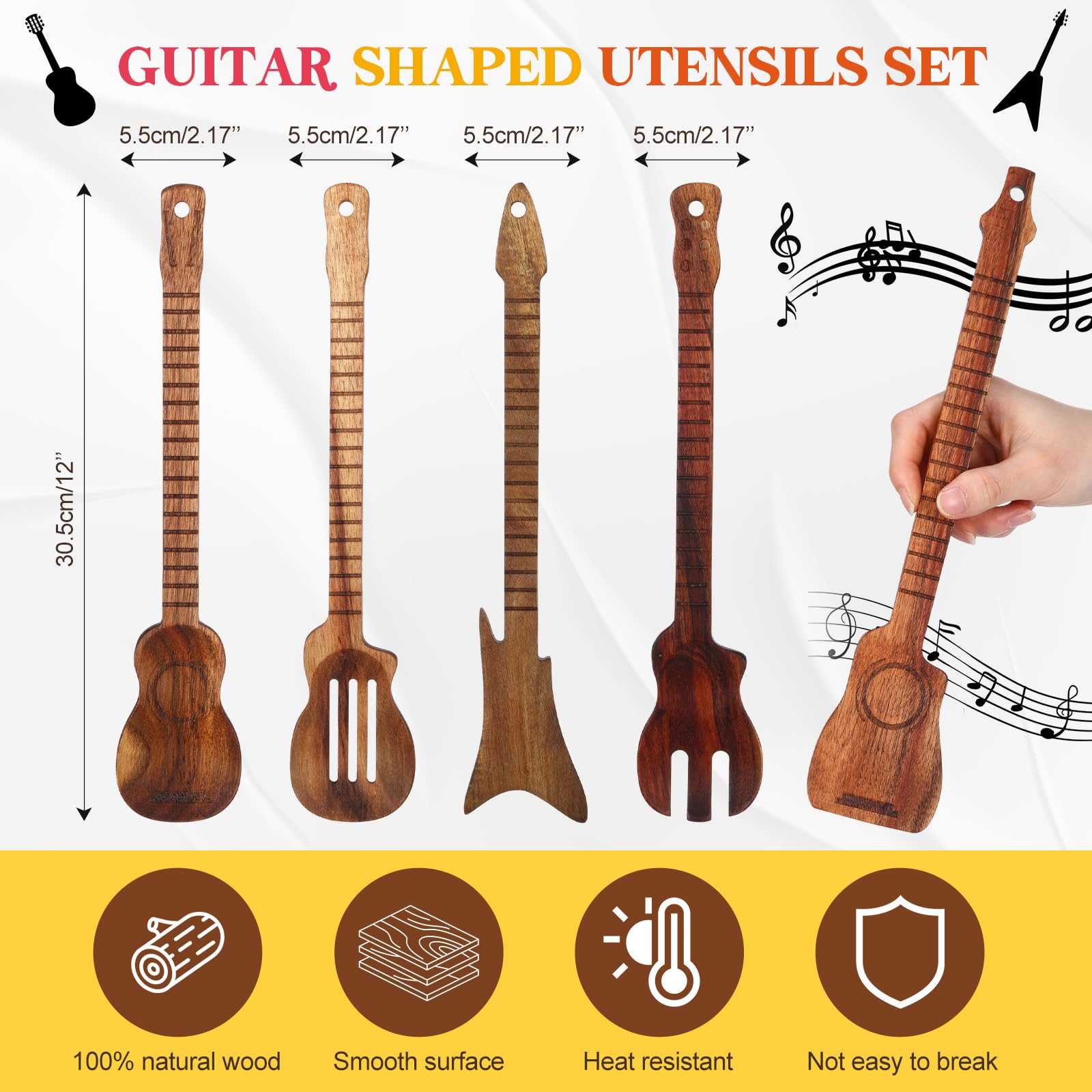 Potchen acoustic guitar spoon adds whimsy to mixing and serving