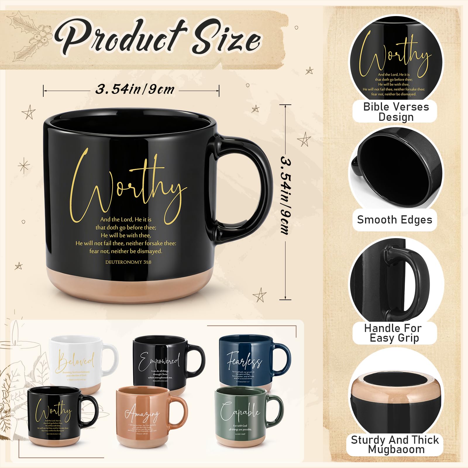 Potchen brown leather journal with scripture for reflections