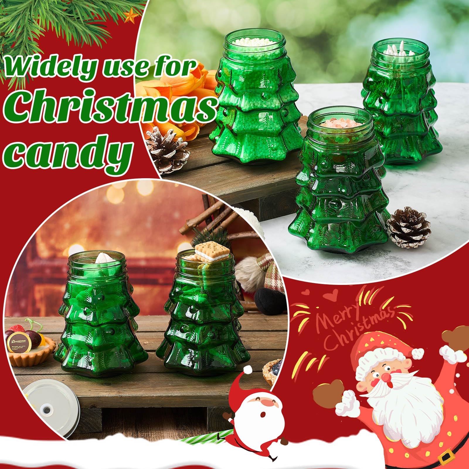 Potchen Christmas glass cups are easy to clean and reusable for holidays.