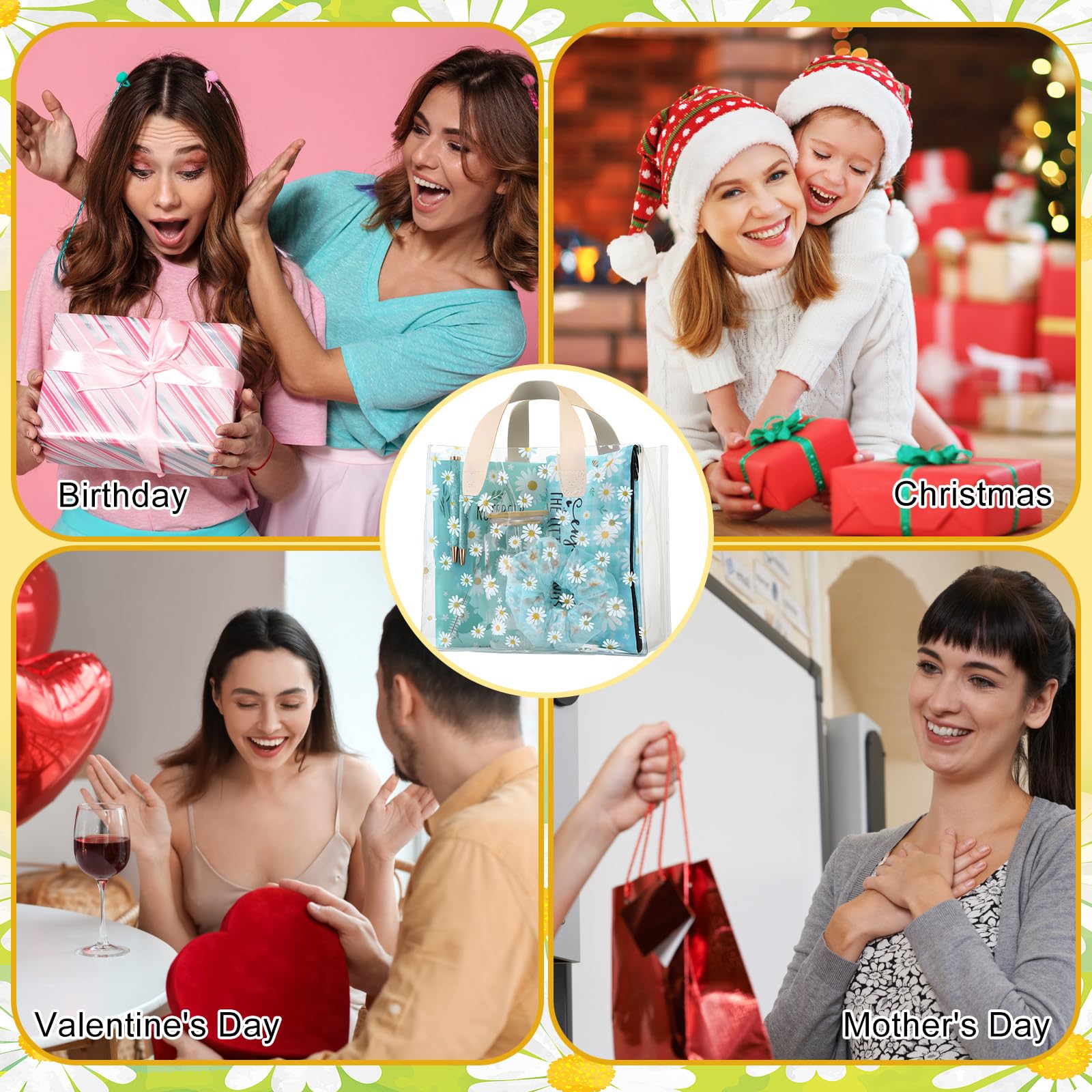 Potchen daisy PVC tote bag for easy organization