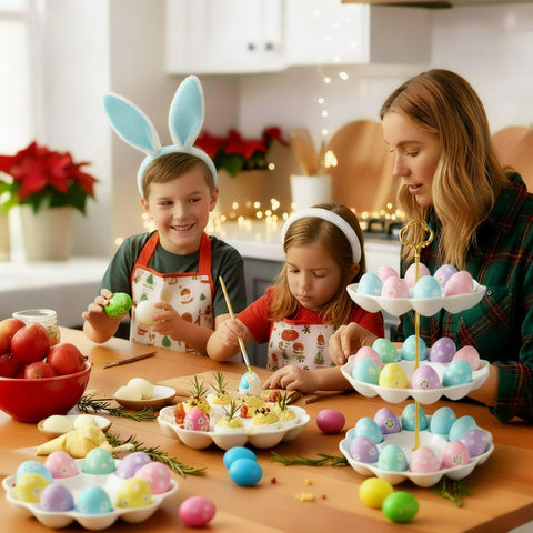 Potchen detachable eggs holder tower showcased for flexible serving