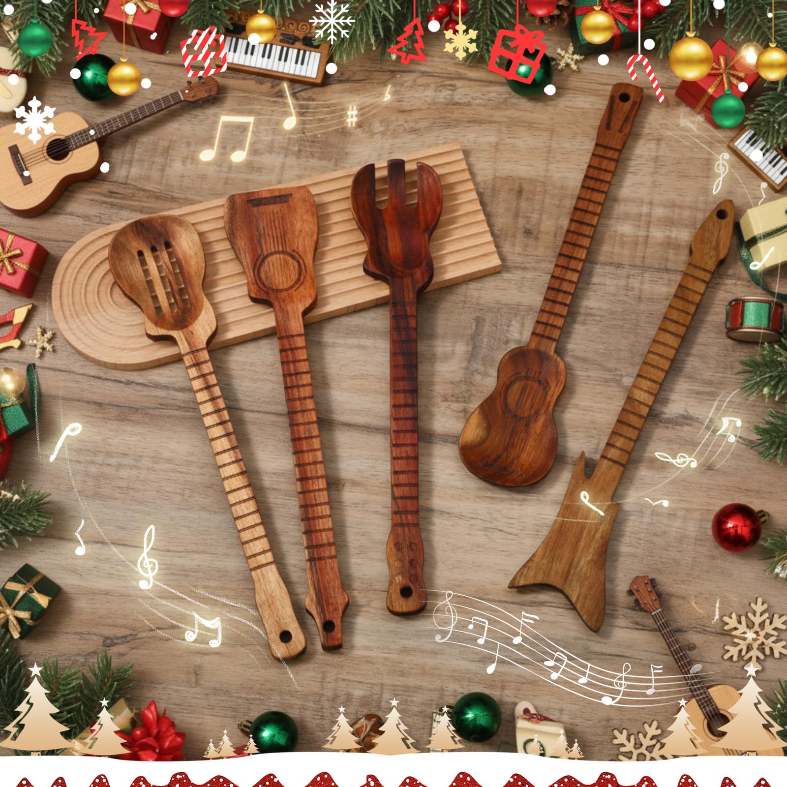 Potchen electric guitar spatula for precise flipping and fun cooking