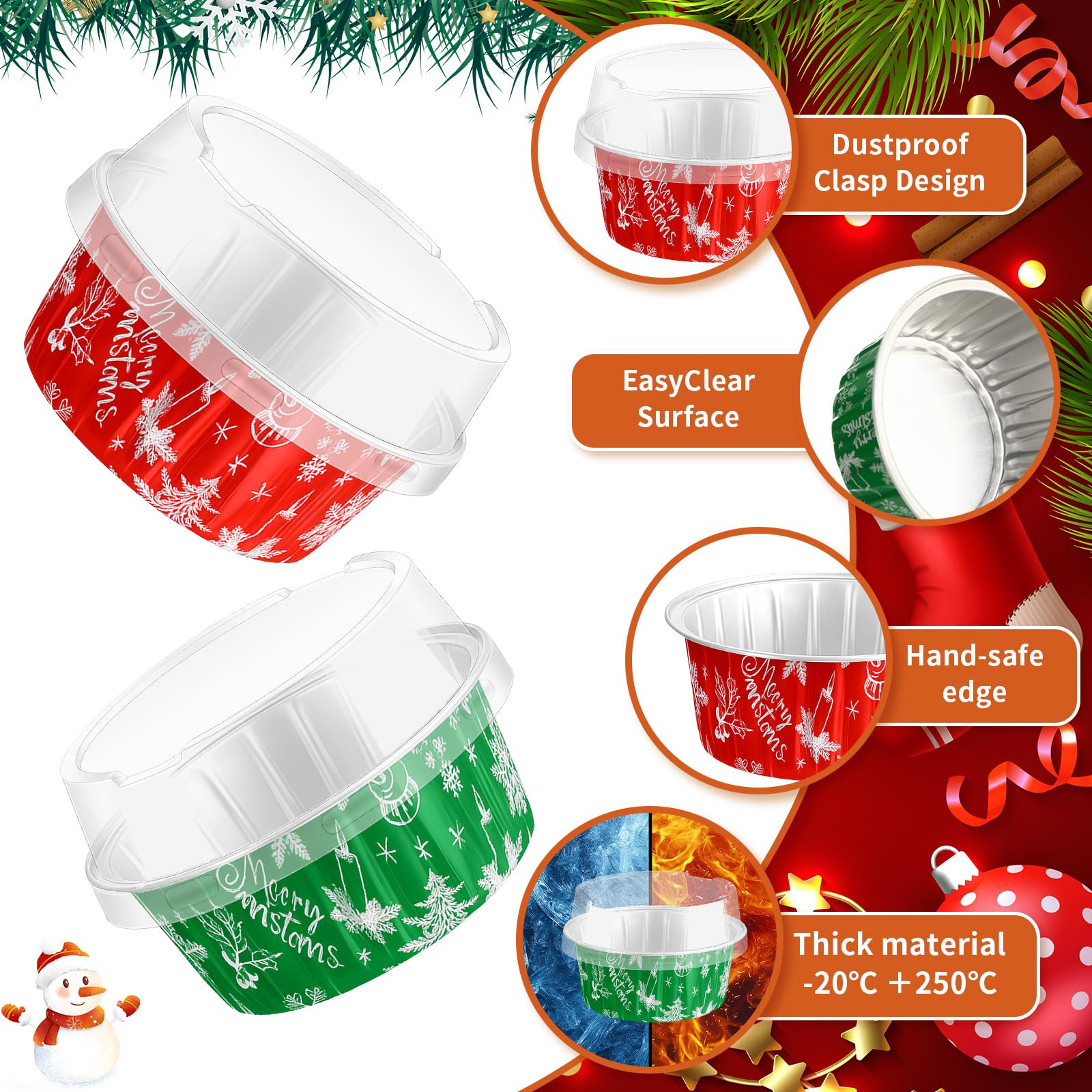 Potchen stackable Christmas cups save space during party prep.