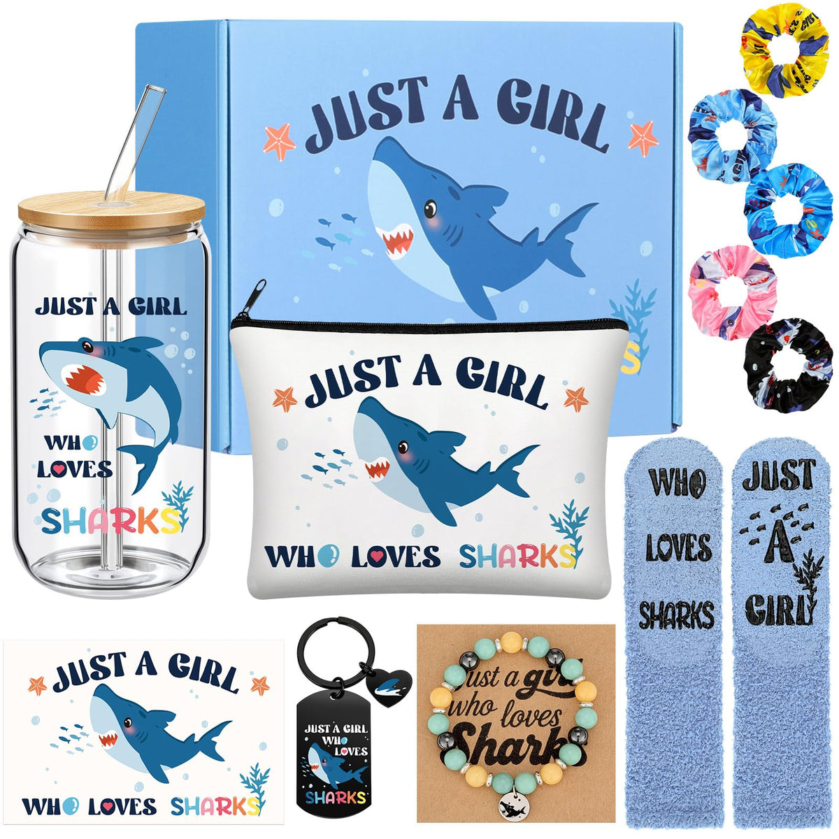 Potchen Just a Girl Who Loves Shark tumbler 500ml for hydration and style