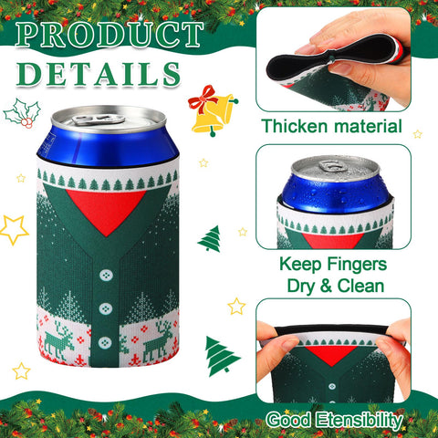 Potchen neoprene insulated can holder protects beverages and reduces condensation.