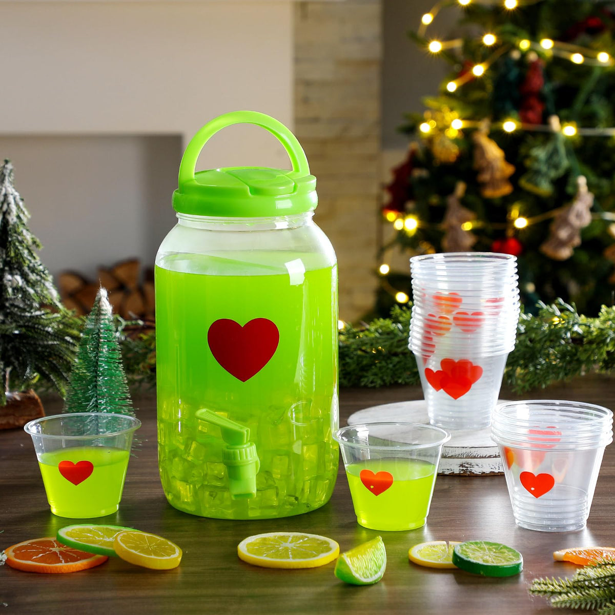 Potchen punch dispenser with spigot for easy serving at parties.