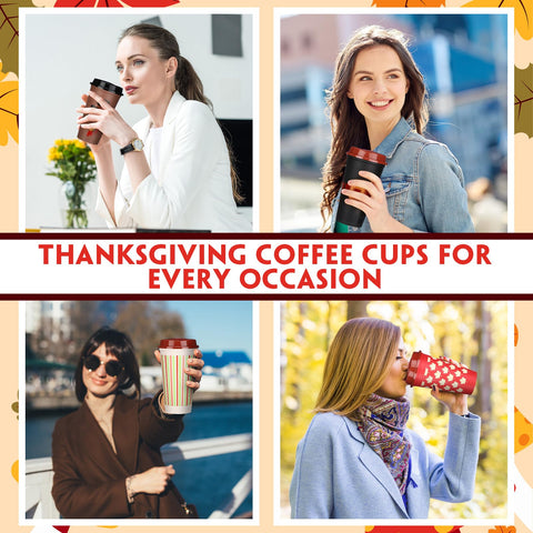 Potchen 16oz cup in autumn stripes, adds color to daily rituals.
