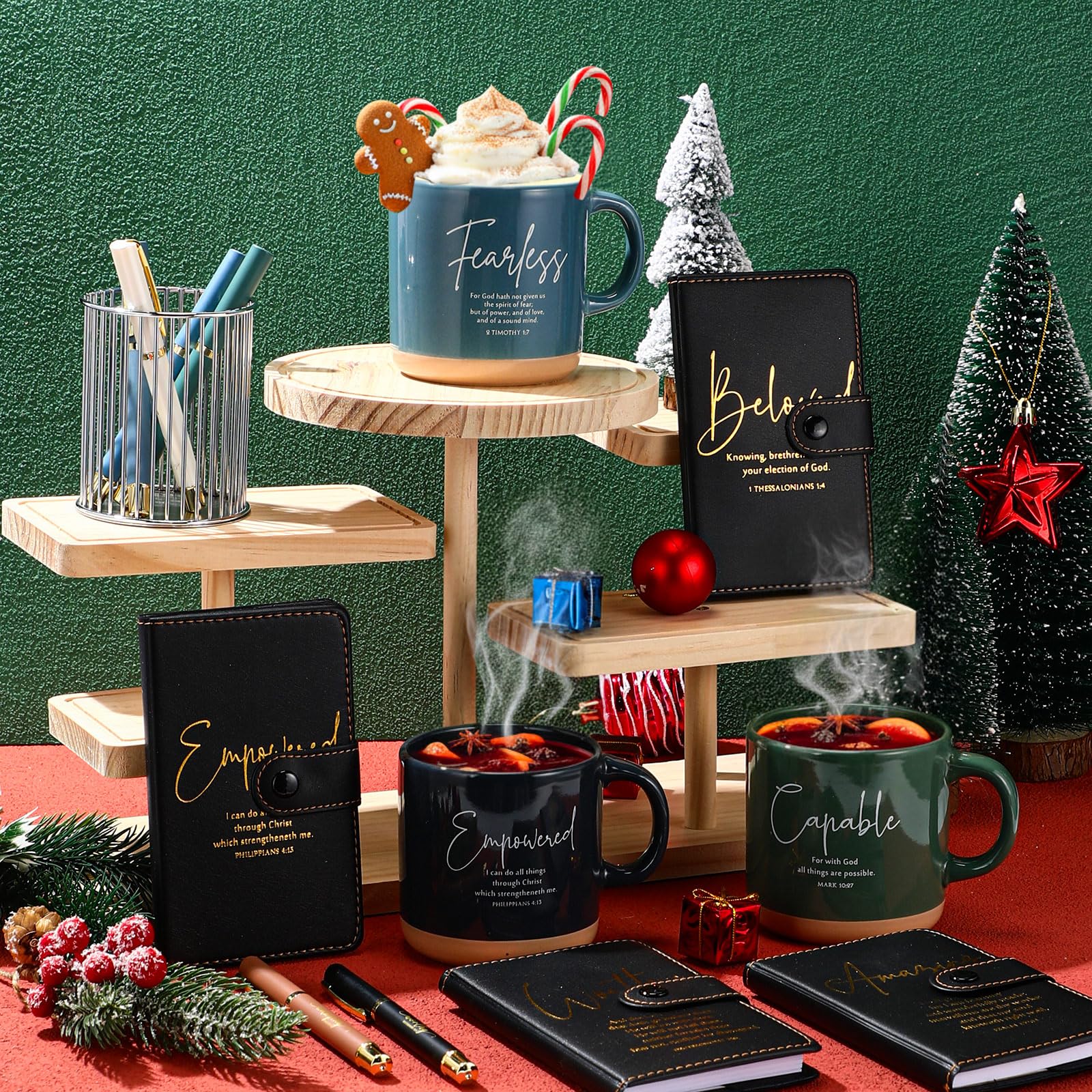 Potchen two-tone glaze mug highlights scripture reminder during coffee