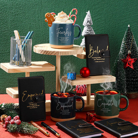 Potchen two-tone glaze mug highlights scripture reminder during coffee