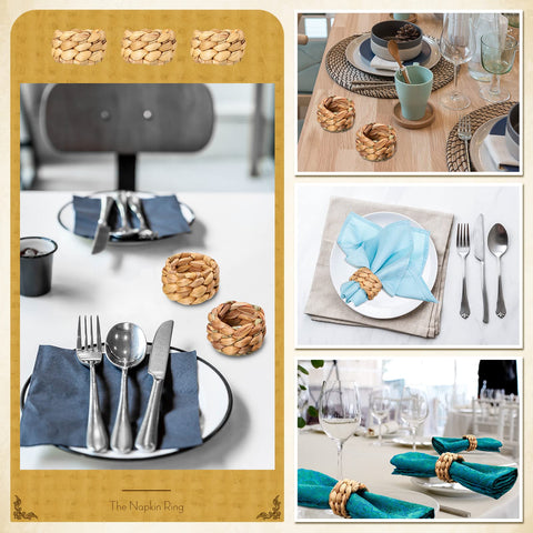 Potchen wedding dining napkin rings elevate special occasions with warm rustic flair.
