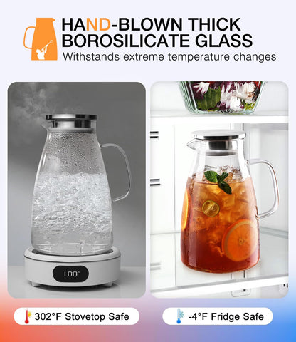 Potdoctor borosilicate glass is durable and resistant to temperature changes.