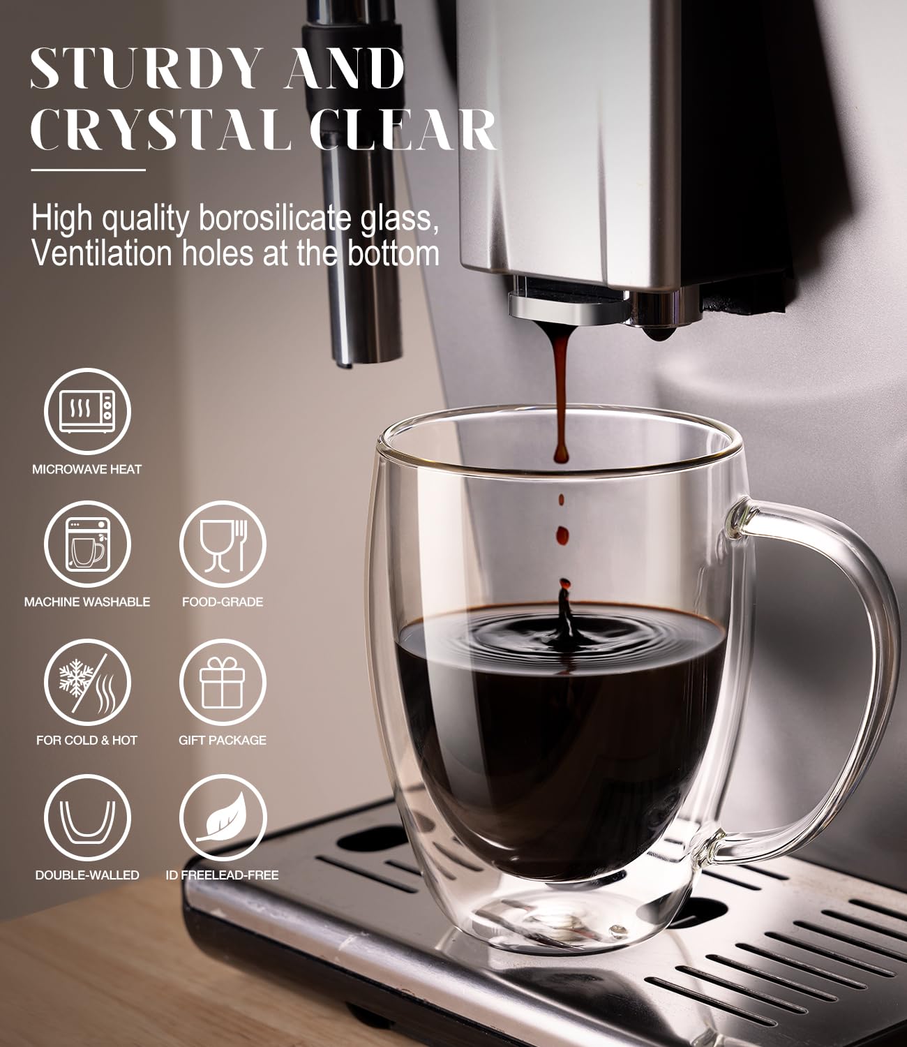 Potdoctor gift-ready glass mug set with elegant packaging