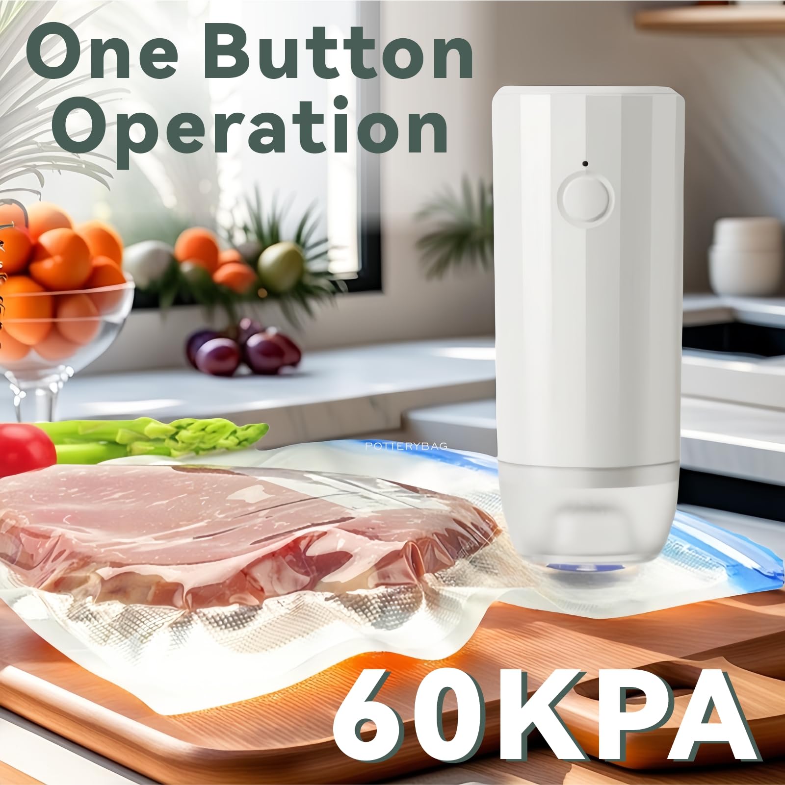 Auto pump in action delivering precise vacuum for fresh meals