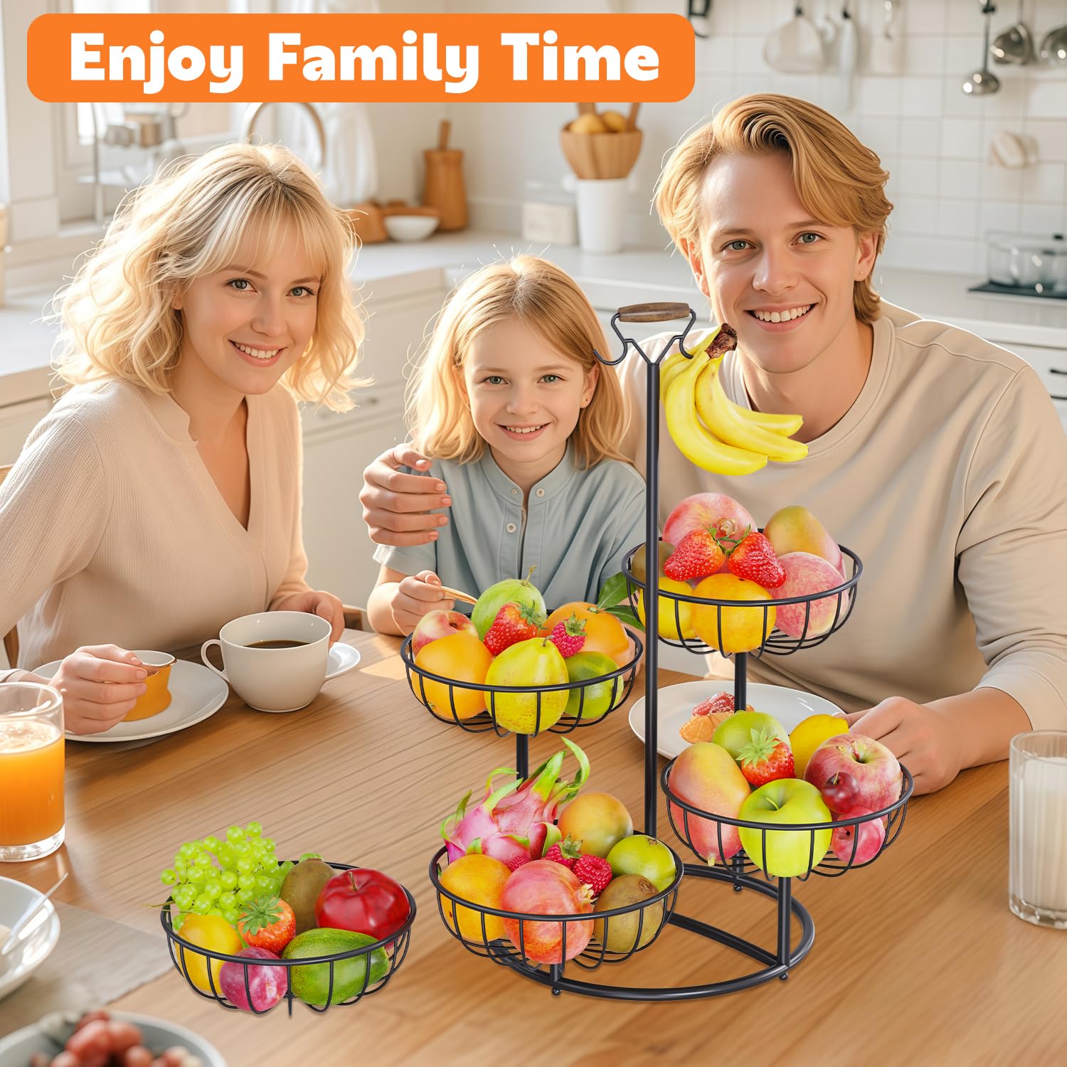 PouHenier.jh kitchen counter organizer keeps produce within reach.