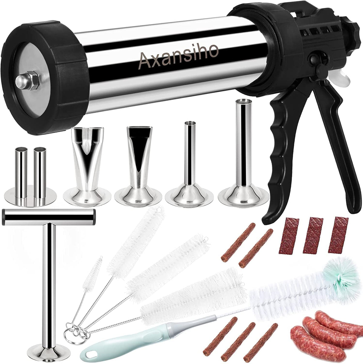 Pousutong jerky gun barrel in stainless steel for durable home use.