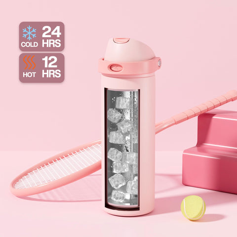 POWCAN bottle with flip straw for casual sips during daily activities