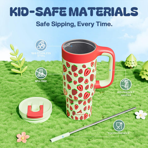 POWCAN 24oz tumbler leakproof seal prevents spills during travel.