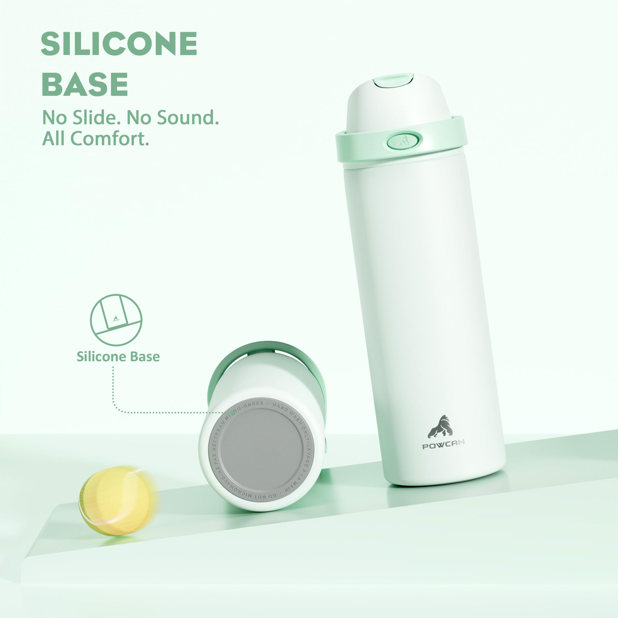 Powcan BPA-free 18/8 stainless steel bottle resists odors and rust