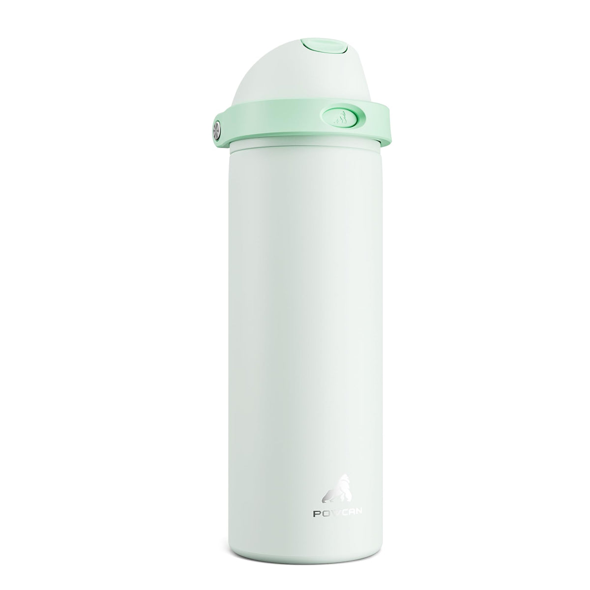Powcan 24 oz vacuum bottle with spill proof lid in mint green for on the go hydration
