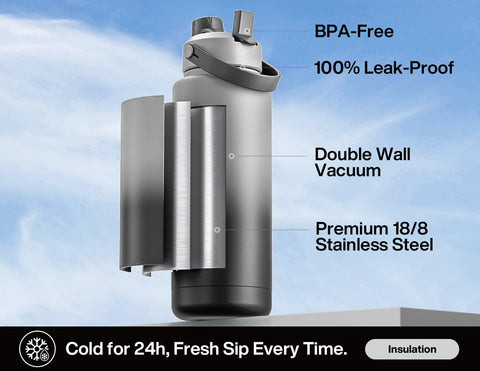 POWCAN 2-in-1 lid with straw for easy sipping and spill-free travel