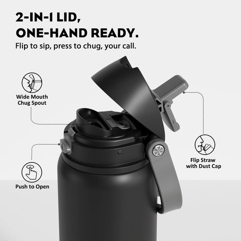 POWCAN leakproof cap ensures contents stay secure in bags.