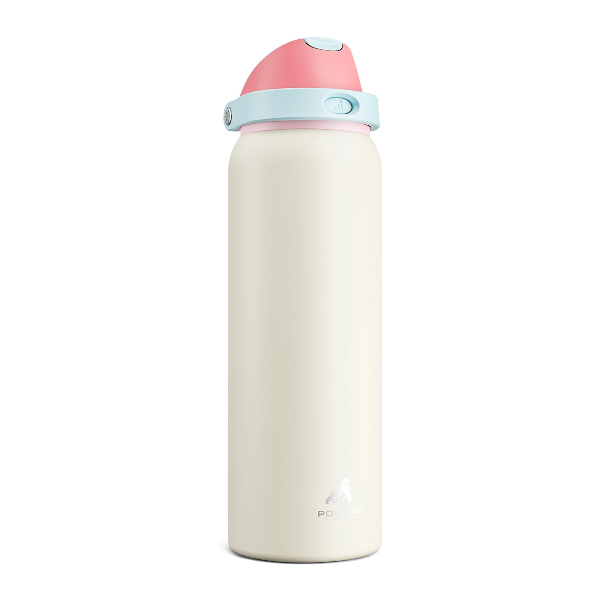 POWCAN 40 oz bottle with handle; easy carry during workouts and daily hydration.