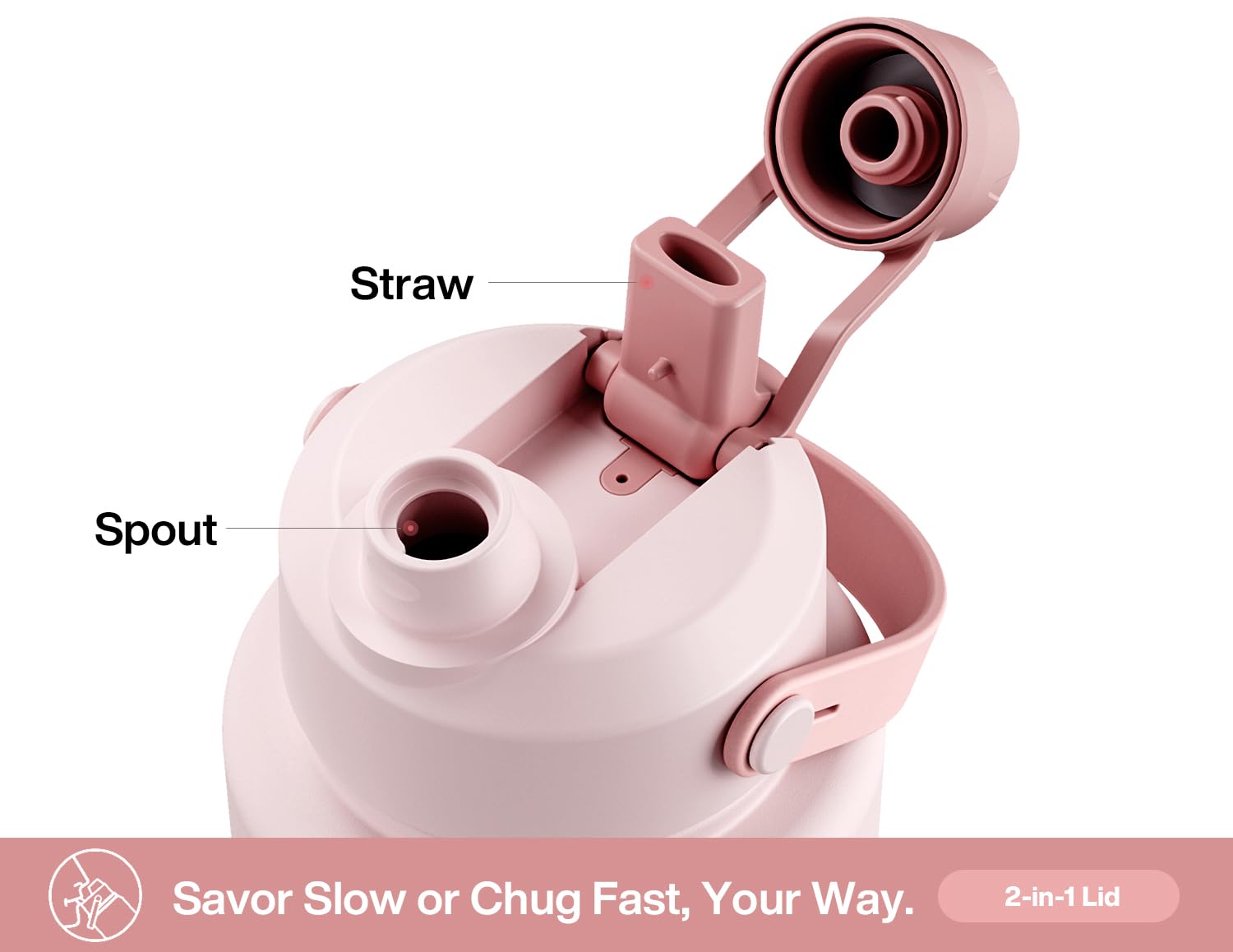 POWCAN leak-proof cap prevents spills during travel and outdoor adventures.