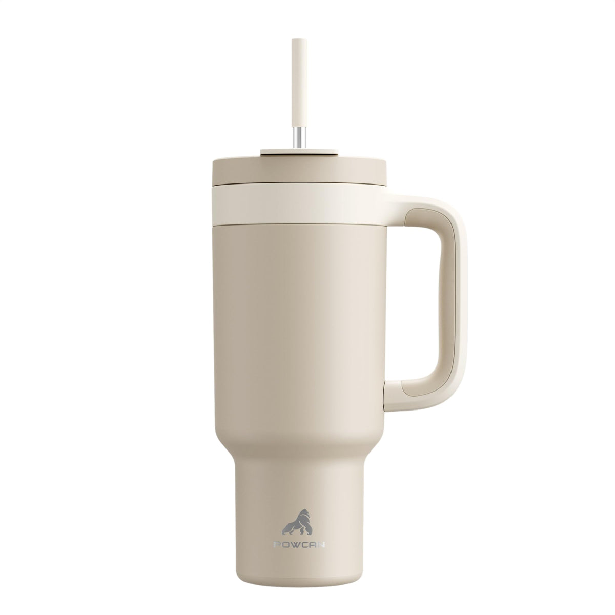 PowCan 40oz tumbler with handle for easy grip and all-day cooling.