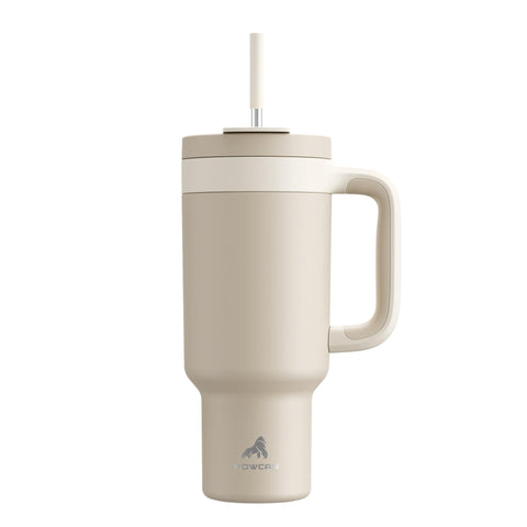 PowCan 40oz tumbler with handle for easy grip and all-day cooling.