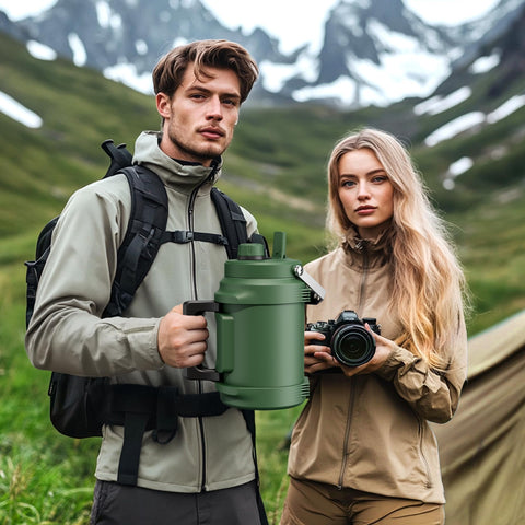 POWCAN outdoor scene highlights rugged use and cold hydration