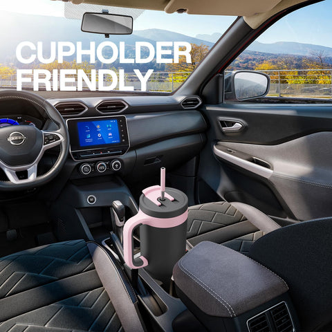 PowCan fits most car cupholders for on-the-go sipping.