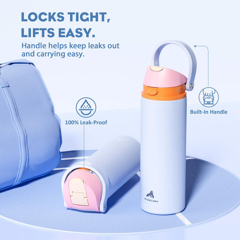 POWCAN double-wall insulation keeps drinks cold up to 24 hours
