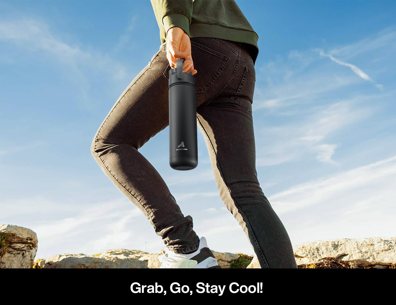 POWCAN durable stainless steel construction endures daily use and travels.