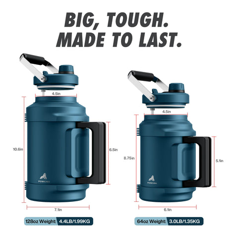 POWCAN leakproof bottle prevents leaks when laid flat in vehicles.