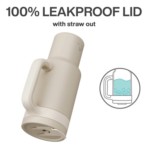 PowCan insulated stainless steel body with condensation-free exterior.