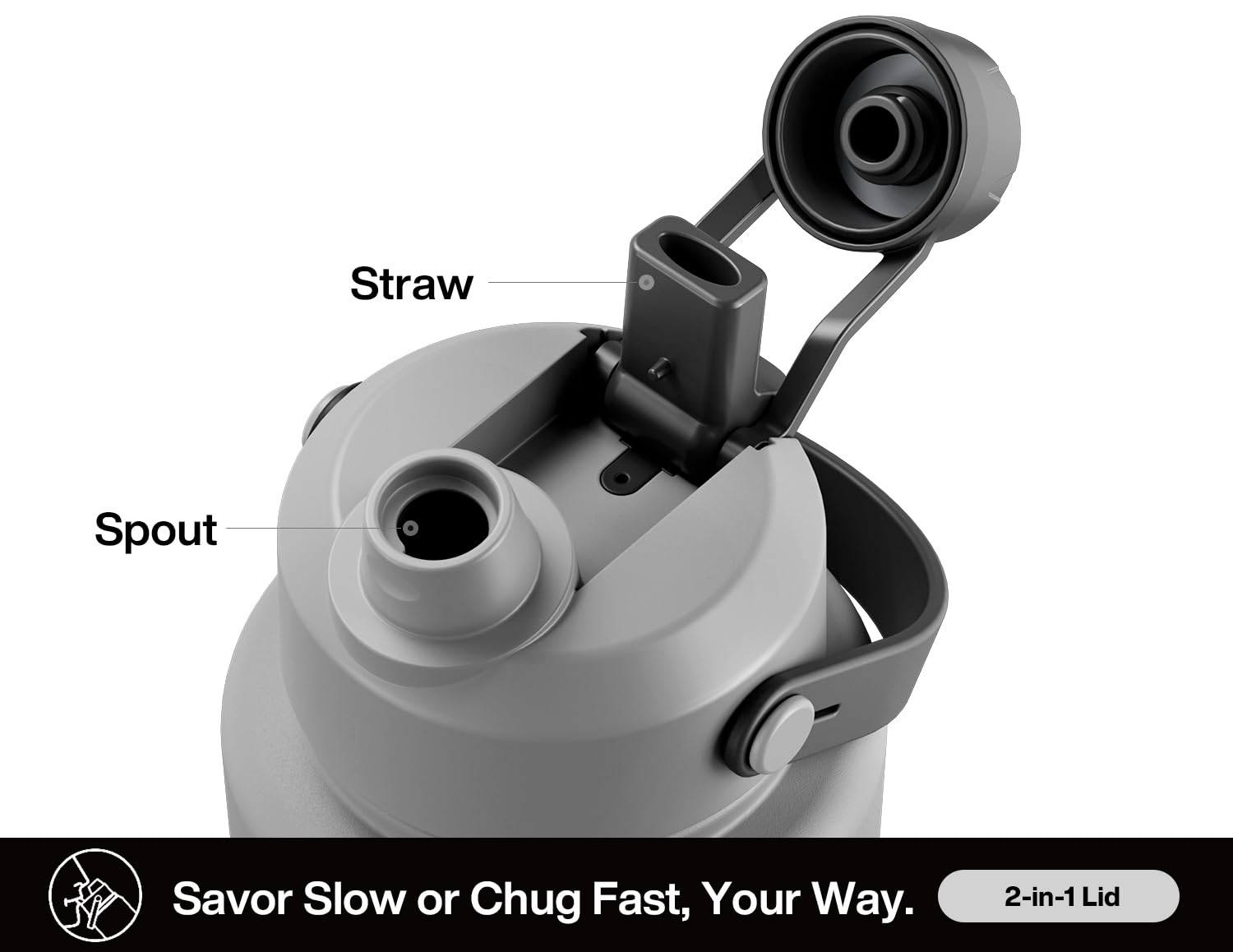 POWCAN leak-proof bottle shown during hiking and travel