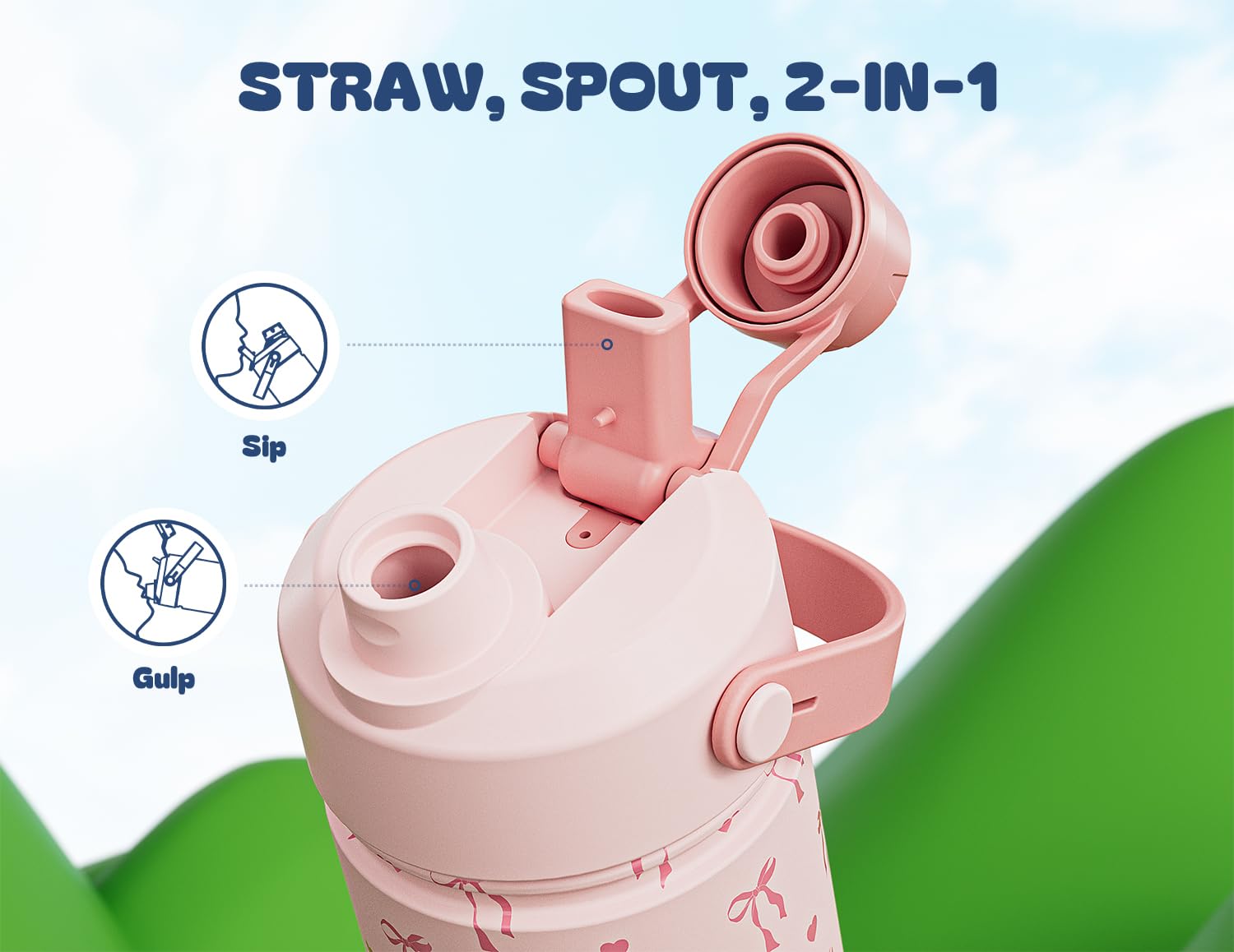 POWCAN leakproof lid in use helps prevent spills in bags.