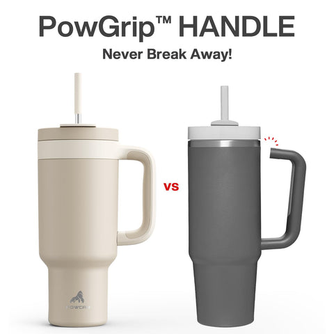 PowCan leakproof lid closed for spill-free drinks.
