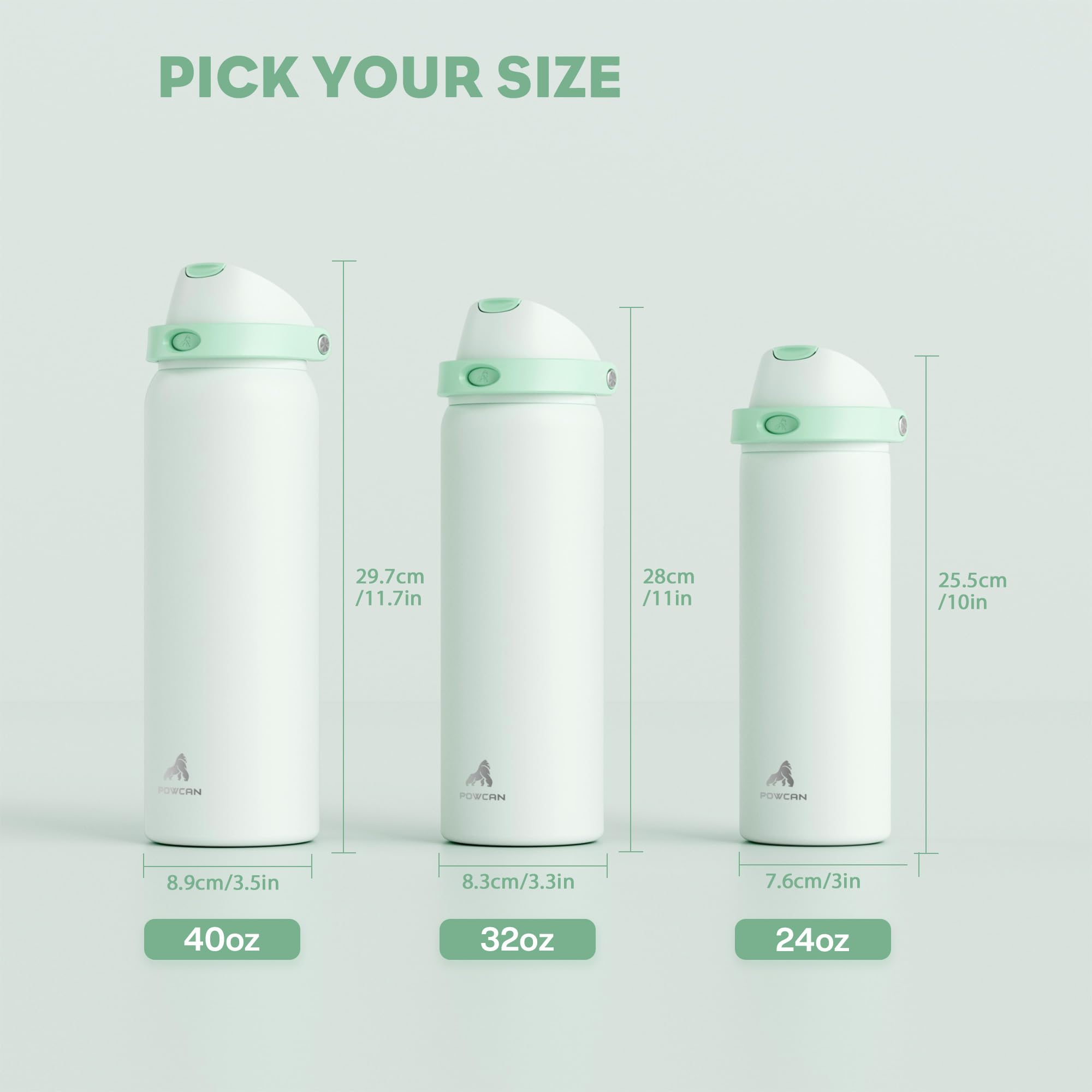 Powcan mint green bottle ready as a gift for students or professionals