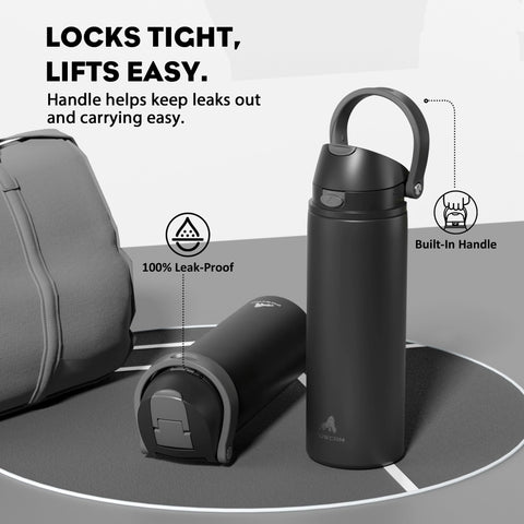 Stainless steel body of POWCAN bottle resists smells and rust.