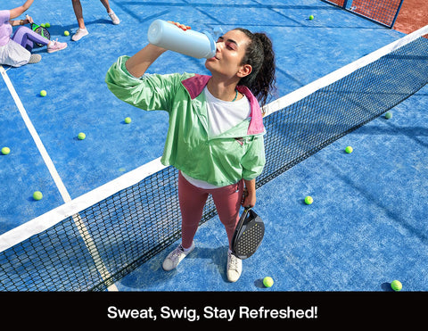 POWCAN travel-ready bottle fits gym bags and school backpacks