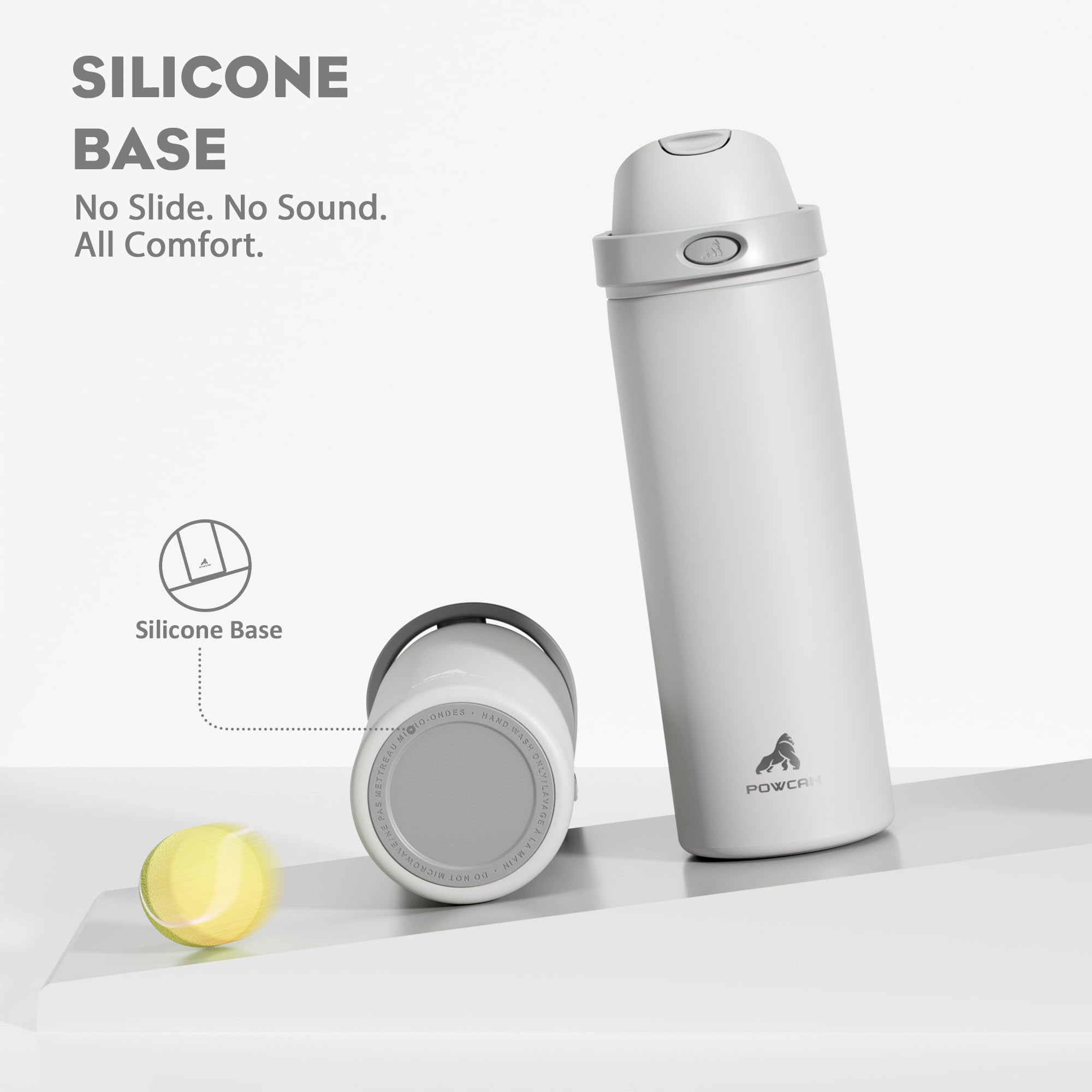 Powcan BPA-free 18/8 stainless steel bottle for safe, durable hydration