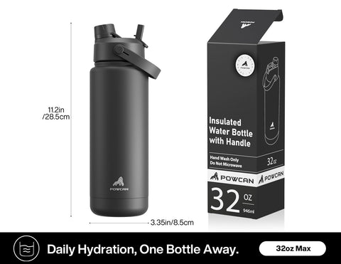 POWCAN wide-mouth design for easy cleaning and filling