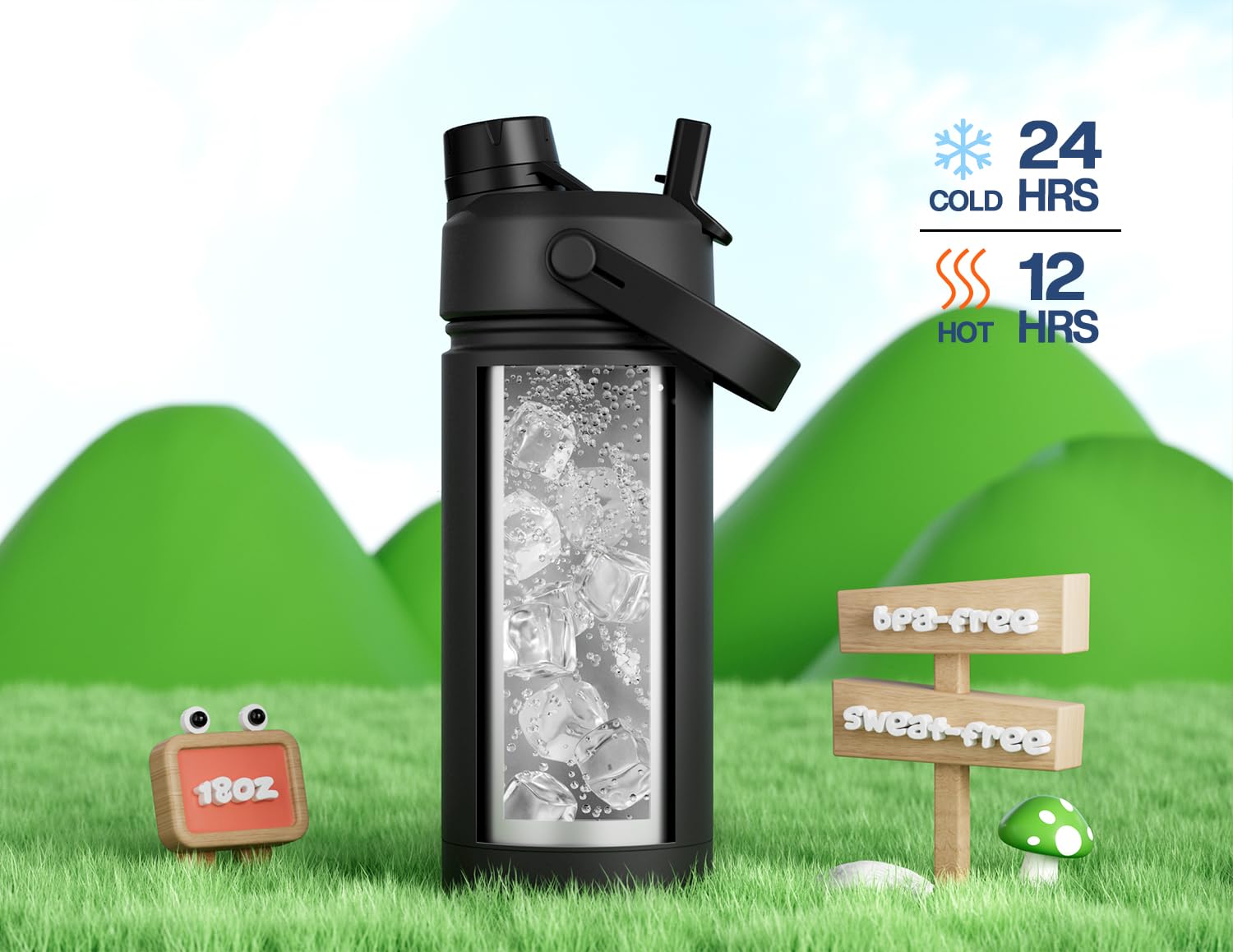 POWCAN wide-mouth design makes cleaning quick and simple.