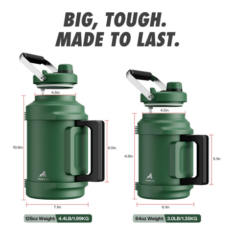 Powcan wide-mouth opening for ice and effortless cleaning.